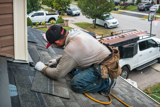 Professional Emergency Roof Repair technician working in Larkspur, CA